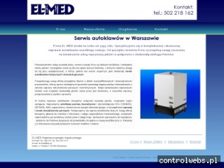 EL-MED Naprawa sterylizatorów parowych