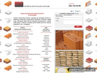 CBA - CENTRUM BUDOWLANE ANTONIN wszelkie materiały budowlane
