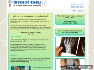 GABINET ORTOPEDYCZNY cieśń kanału nadgarstka