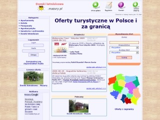 Domki letniskowe i inne obiekty na Mazurach